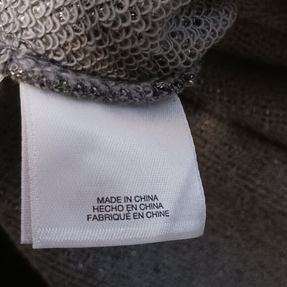 NEW ANNE KLEIN Metallic Cotton Blend Crew Neck Sweatshirt Silvery Gray Size L - Picture 10 of 13